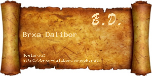 Brxa Dalibor névjegykártya